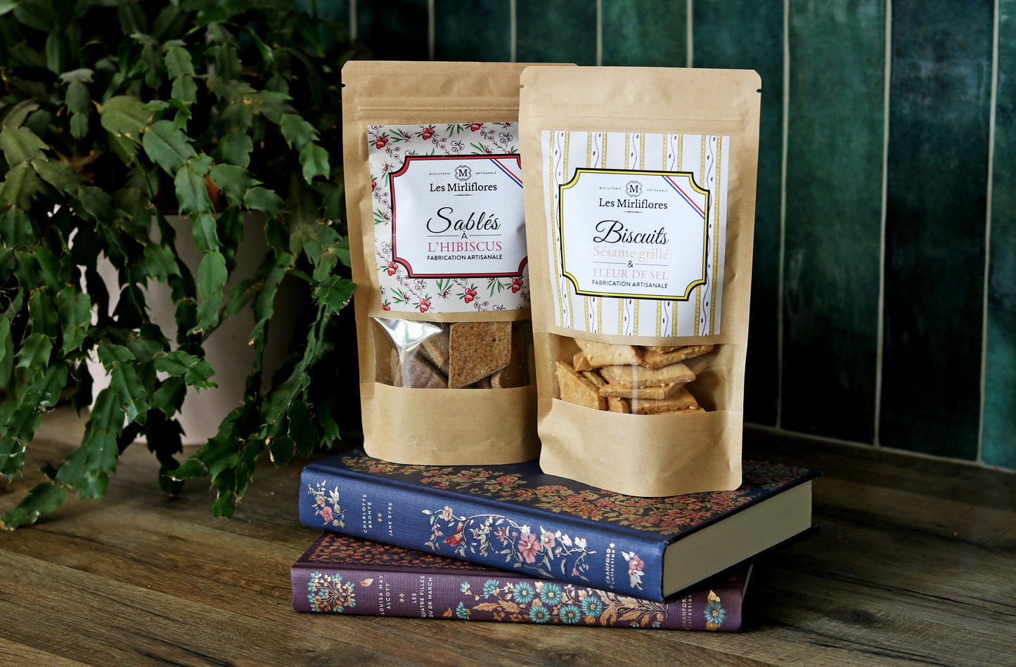 Biscuits aux graines de sésame et à la fleur de sel - sachet 120g Les Mirliflores