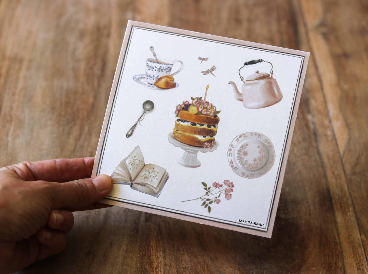 Tea Time Illustrated Card