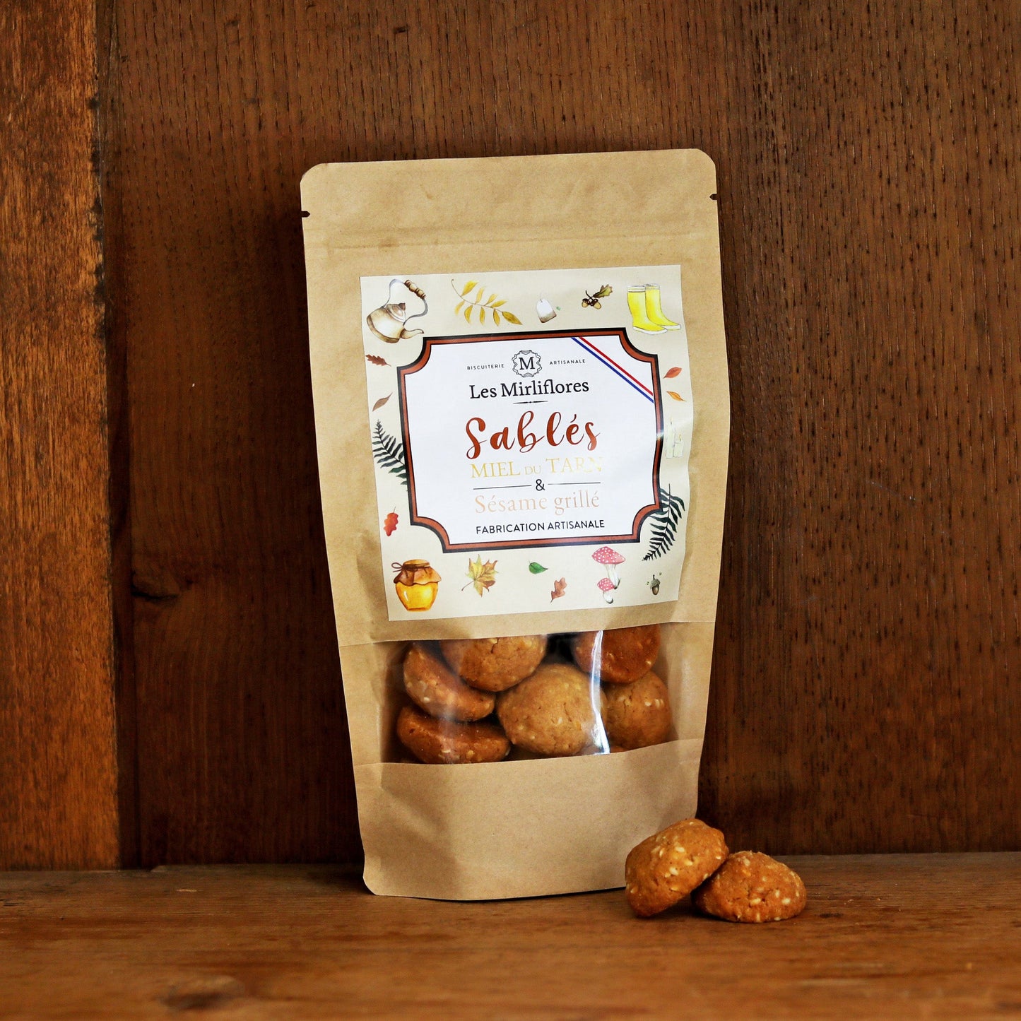 Biscuits au miel du Tarn et au sésame grillé - 120g