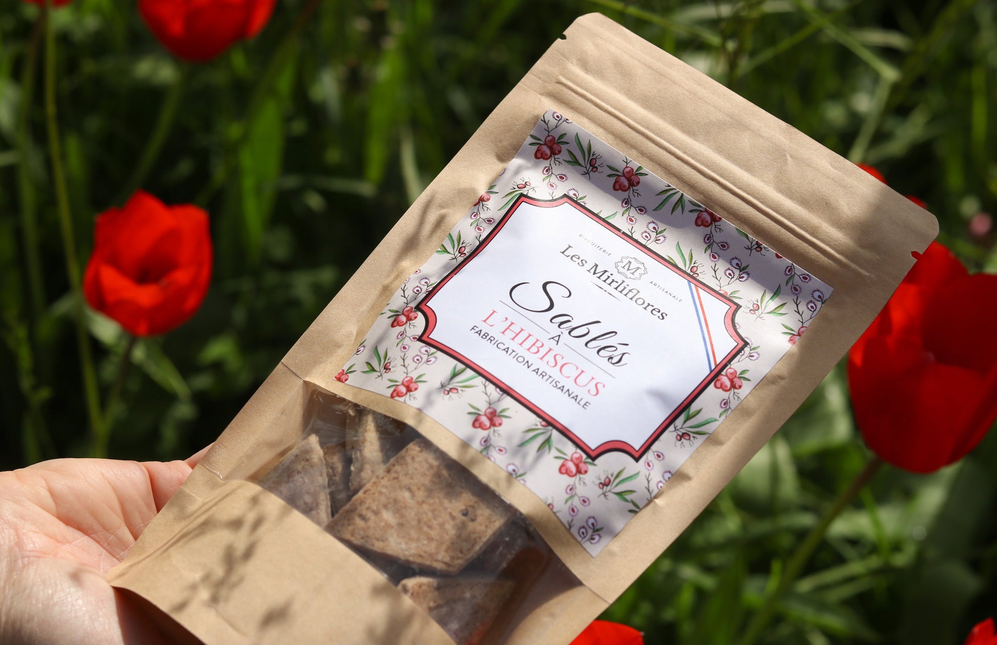 Sablés à l'hibiscus - sachet 120gr Les Mirliflores