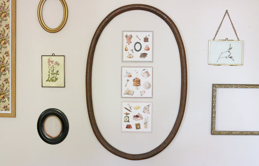 Lot de 3 cartes illustrées