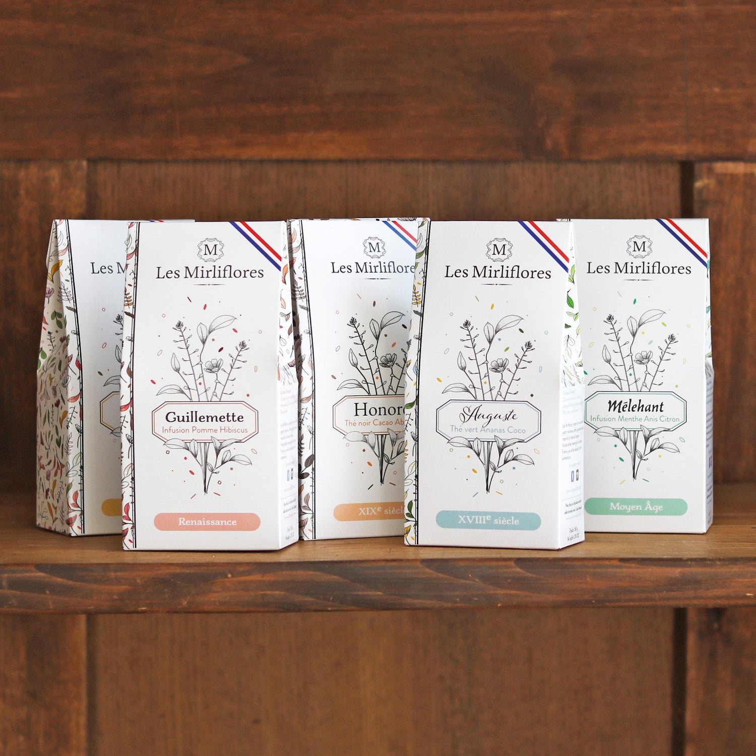 Thés, infusions et cacaos à boire par la biscuiterie artisanale Les Mirliflores.