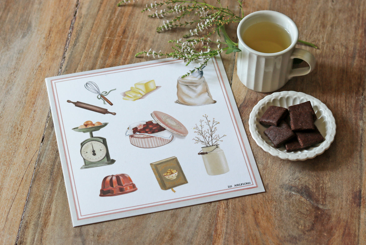 Grande affiche illustrée - La Pâtisserie - 30x30 cm
