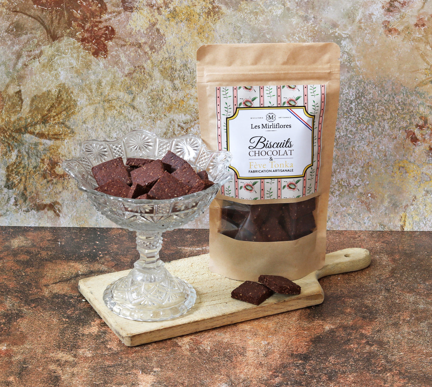 Biscuits au cacao, fèves tonka et amandes - 120gr