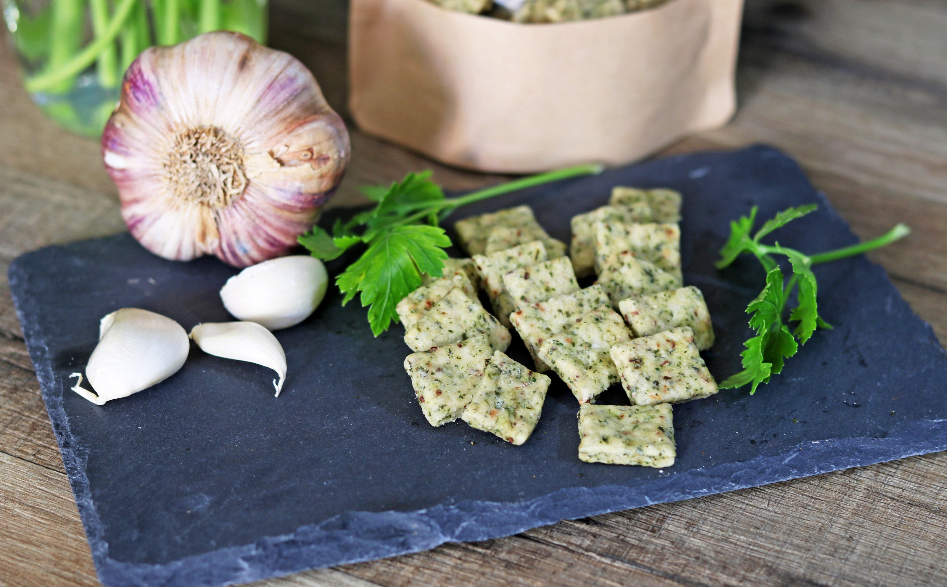 Biscuits apéritifs Persillade Ail des ours - 120g Les Mirliflores